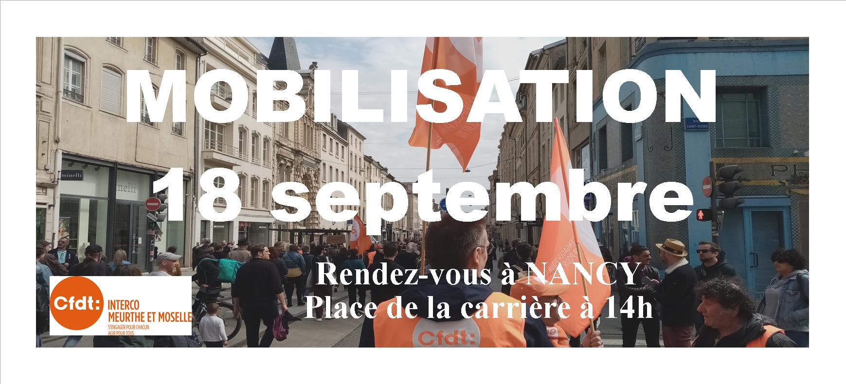 MOBILISATION: 18 septembre / appel aux agentes et agents publics à se mobiliser !